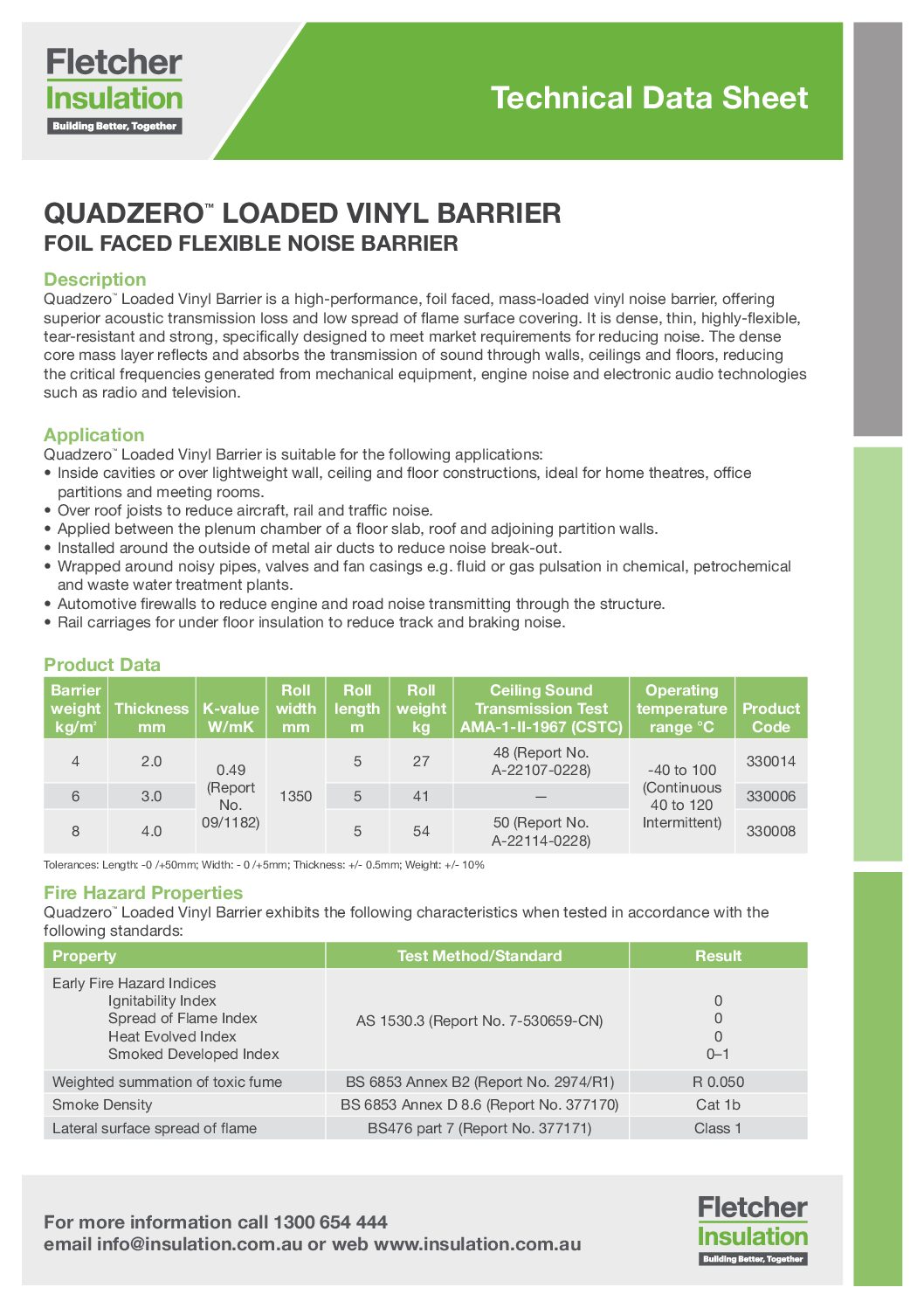 Loaded Vinyl Barrier Technical Data Sheet