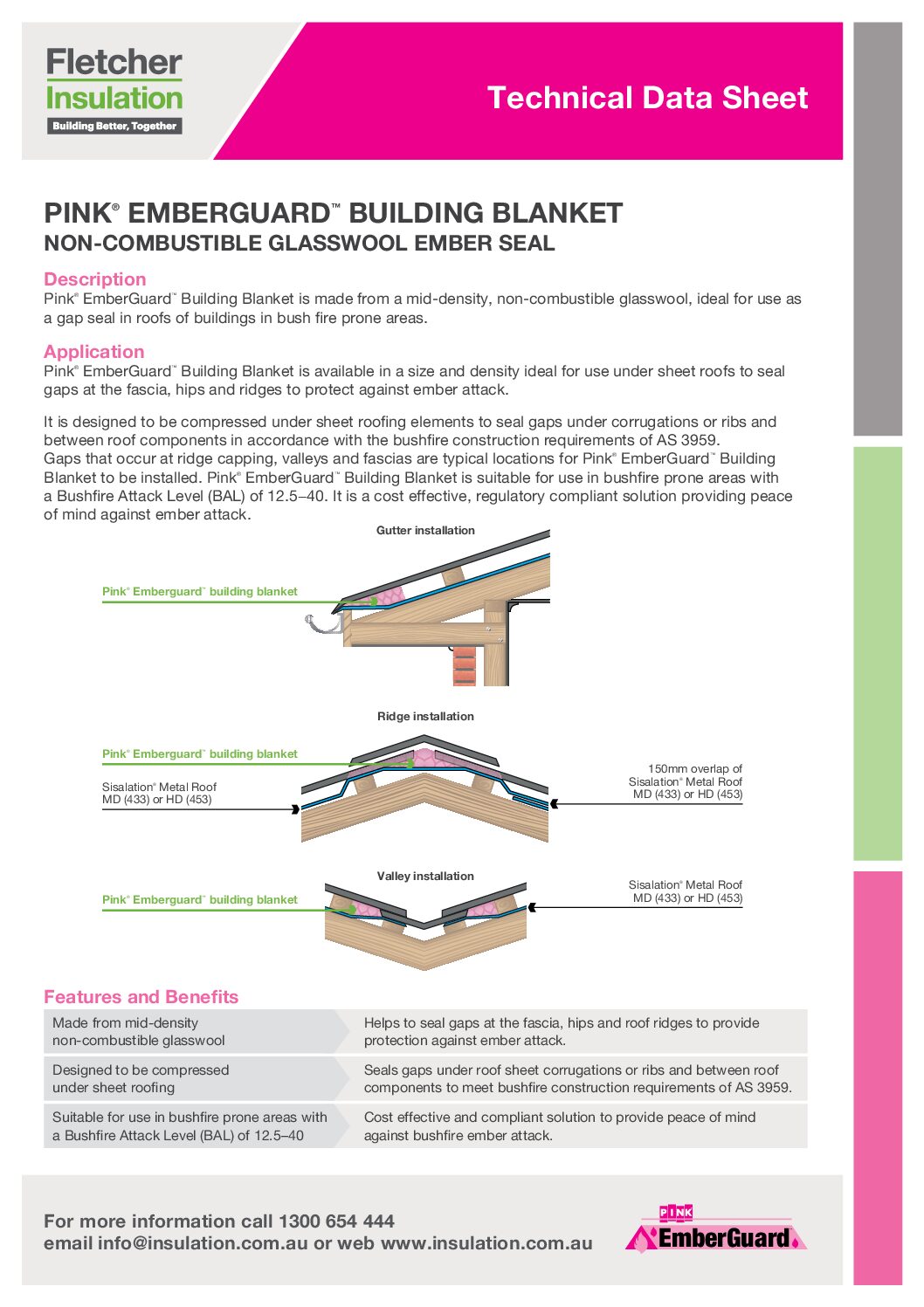 Pink® Emberguard™ Building Blanket Technical Data Sheet