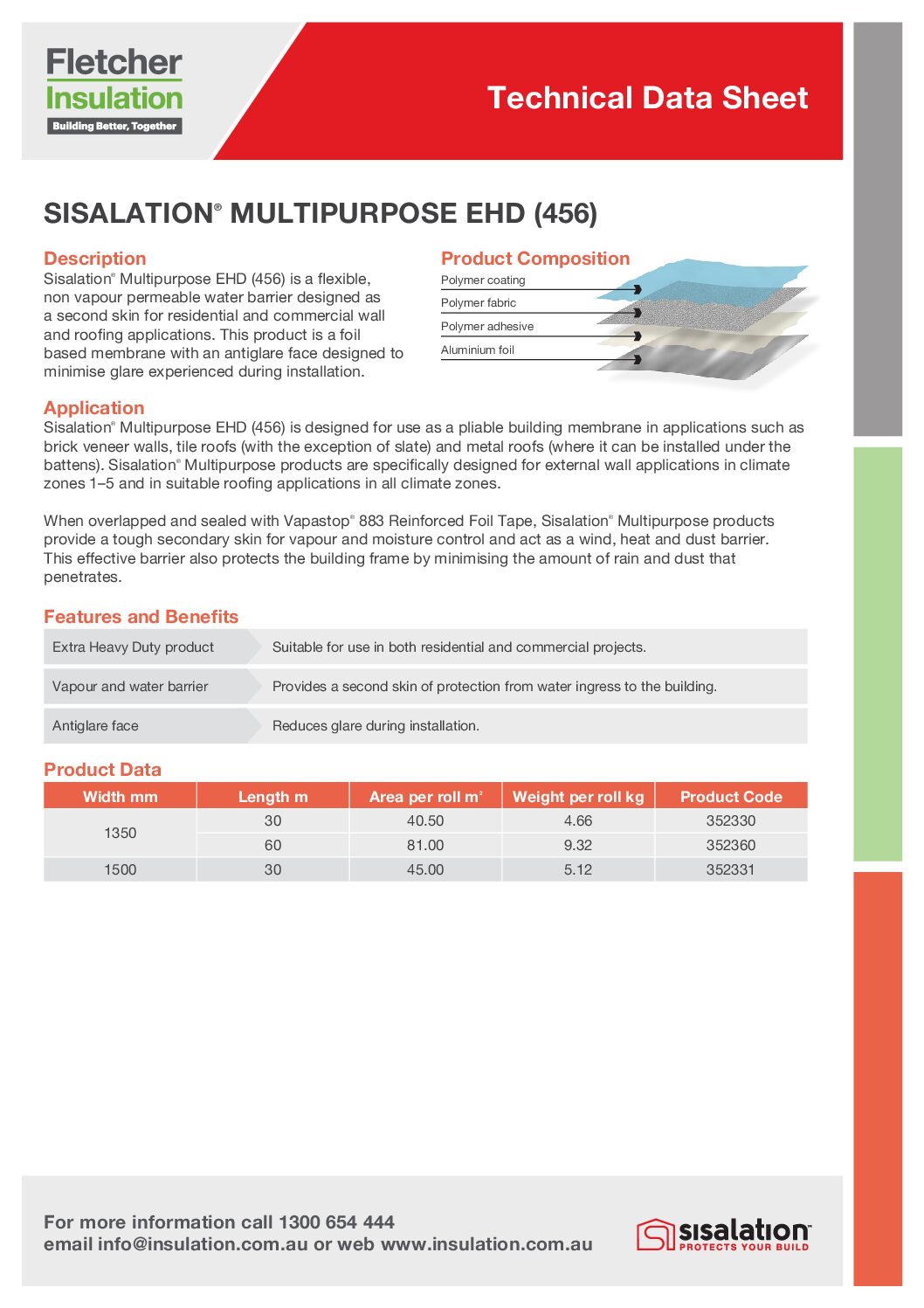 Sisalation® Multipurpose EHD (456) Technical Data Sheet